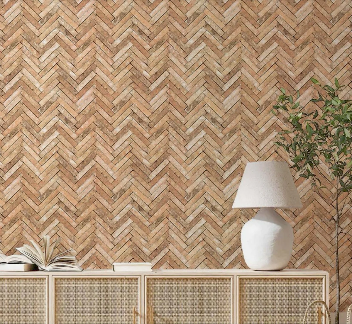 Brown wallpaper details